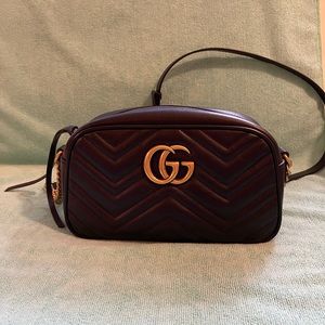 100% Authentic GG Marmont small matelassé bag